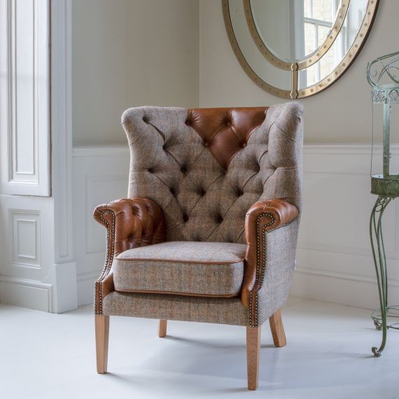 Kensington Deluxe Armchair - Hunting Lodge Harris Tweed