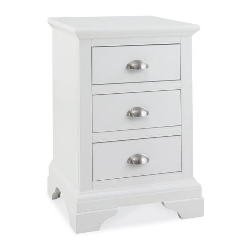 Hampstead White 3 Drawer Bedside Chest
