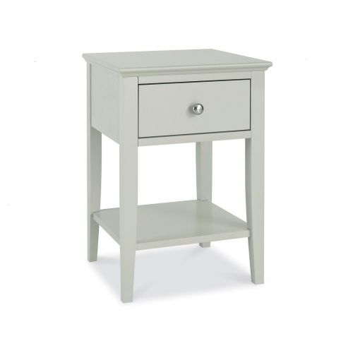 Ashby Cotton Painted 1 Drawer Bedside Table - Ashby Bedroom Furniture