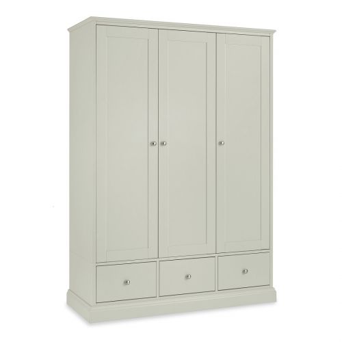 Ashby Cotton Painted Triple Wardrobe with Drawers - Ashby Bedroom Furniture