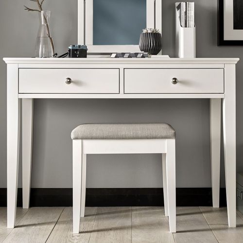 Ashby White Painted Dressing Table Stool - Ashby Bedroom Furniture