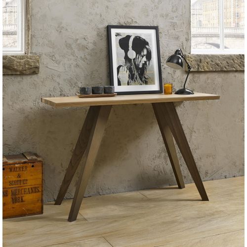 Cadell Aged & Weathered Oak Console Table - Cadell Furniture