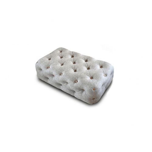 Chester Club Rectangle Buttoned Vintage Footstool