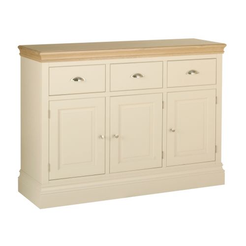 Country Oak and Painted 3 Door Sideboard.