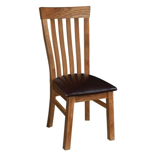 Edinburgh Rustic Oak Curved Back Dining Chair