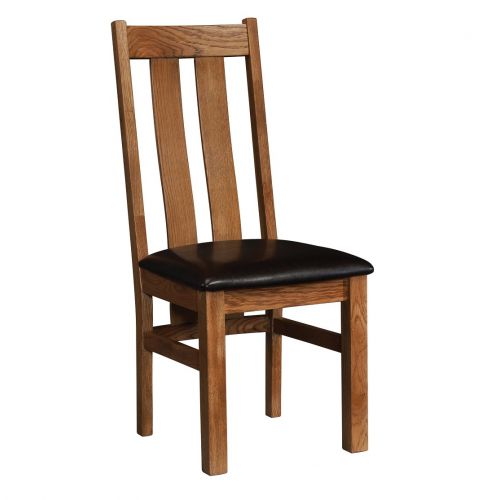 Edinburgh Rustic Oak Slat Back Dining Chair