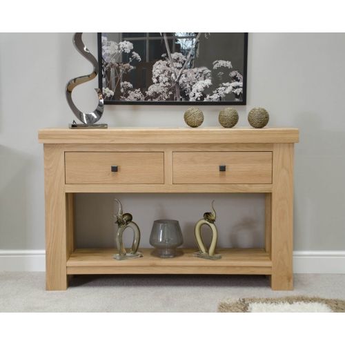 French Bordeaux Oak Hall Console Table