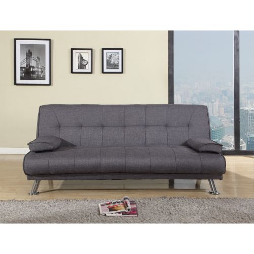 Logan Grey Fabric 3 Seater Sofa Bed
