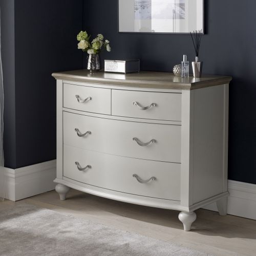 Montreux Grey Washed Oak & Soft Grey Painted 4 Drawer Chest