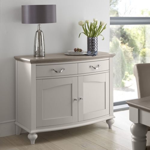 Montreux Grey Washed Oak & Soft Grey Painted Small Sideboard - Montreux Furniture