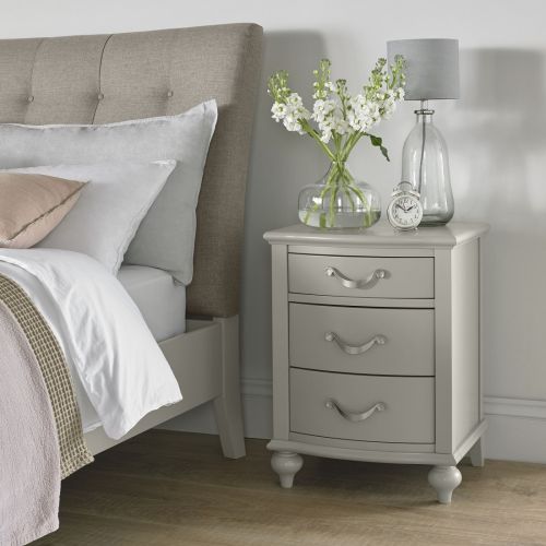 Montreux Urban Grey Painted 3 Drawer Bedside Chest - Montreux Furniture