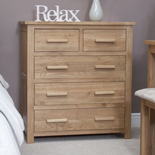 Opus Solid Oak 5 Drawer Chest