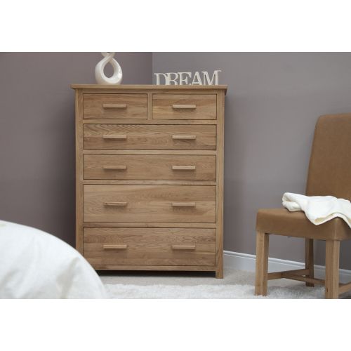 Opus Solid Oak Large 6 Drawer Chest