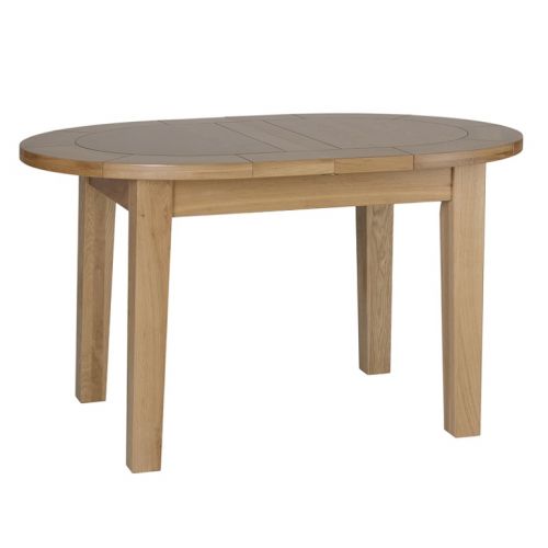 Oxford Contemporary Oak Small D End Extending Dining Table