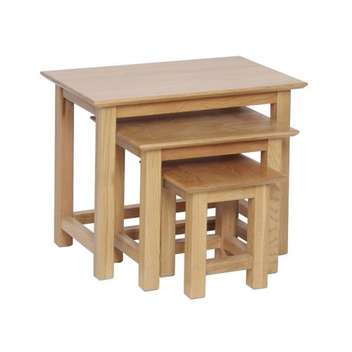 Oxford Contemporary Oak Small Nest of Tables