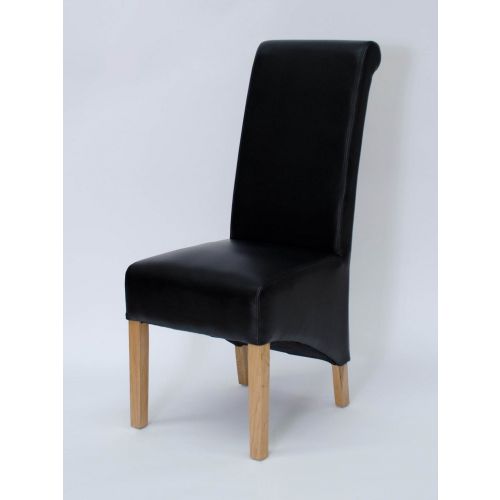 Richmond Black Matt Leather Dining Chair