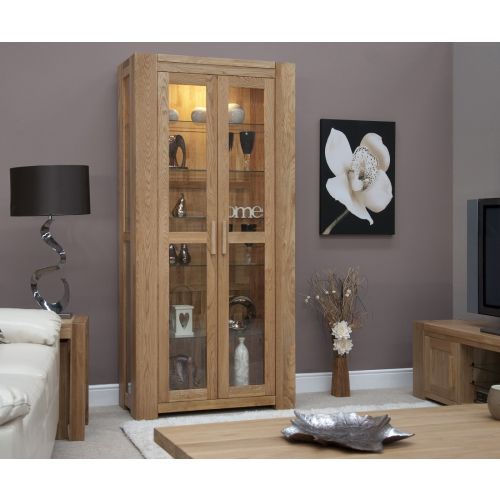 Trend Solid Oak Glass Display Cabinet
