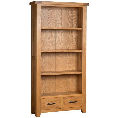 Buttermere Light Oak Tall Bookcase with Drawers