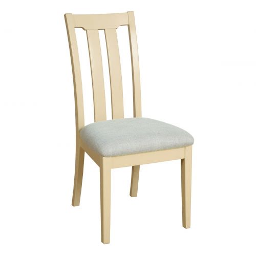 Country Oak and Painted Slat Back Dining Chair