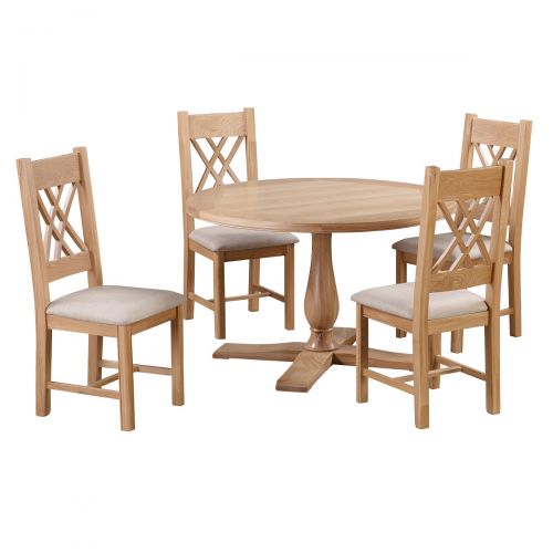 Essex Oak Round Dining Table