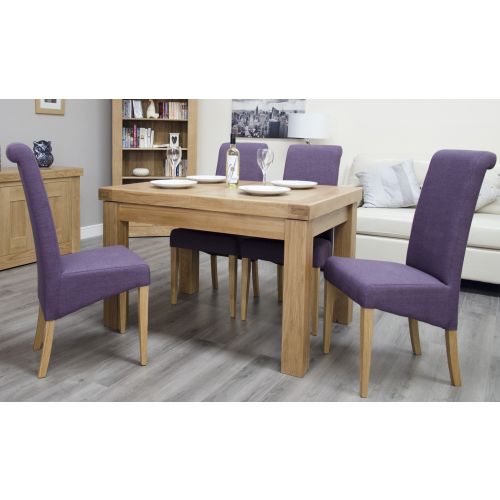 French Bordeaux Solid Oak Small Extending Dining Table