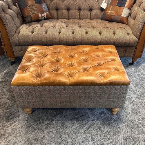 Granby Footstool - Bespoke made-to-order furniture - Vintage Sofa Company.