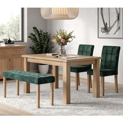 Light Oak Small Extending Dining Table - Grasmere Furniture