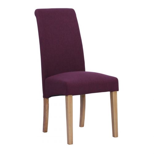 Maroon Rollback Dining Chair (Pair)