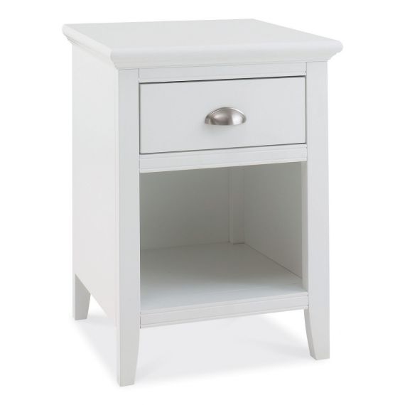 Hampstead White 1 Drawer Bedside Table
