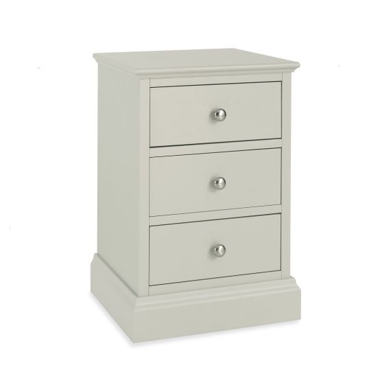 Ashby Cotton Painted 3 Drawer Bedside Chest - Ashby Bedroom Furniture