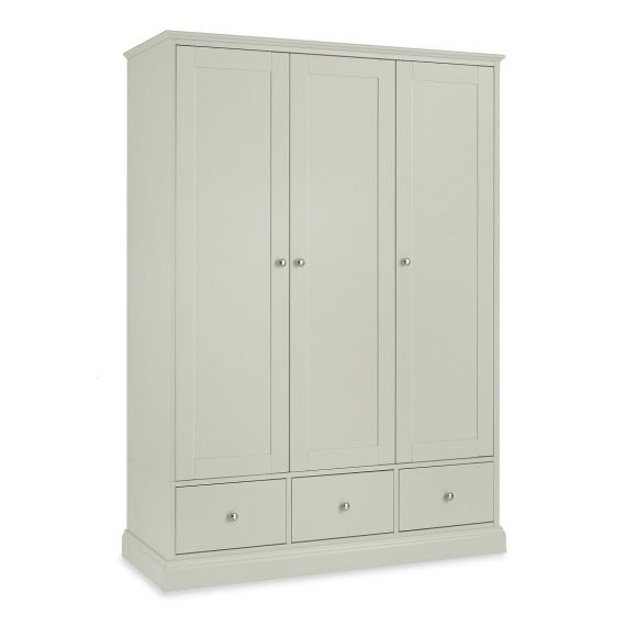 Ashby Cotton Painted Triple Wardrobe with Drawers - Ashby Bedroom Furniture