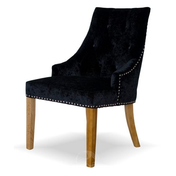 Bergen Black Crushed Velvet Chair