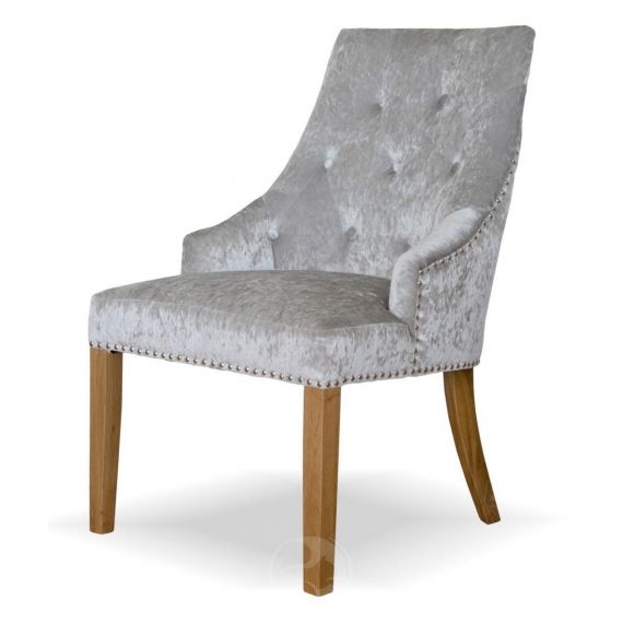 Bergen Silver Crushed Velvet Chair