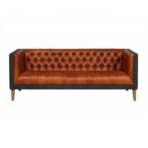 Bristol Club 3 Seater Vintage Sofa at Oak Furniture
