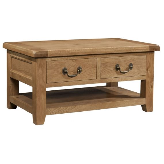 Buttermere Light Oak Coffee Table with Drawers
