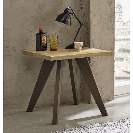 Cadell Aged & Weathered Oak Lamp Table - Cadell Furniture