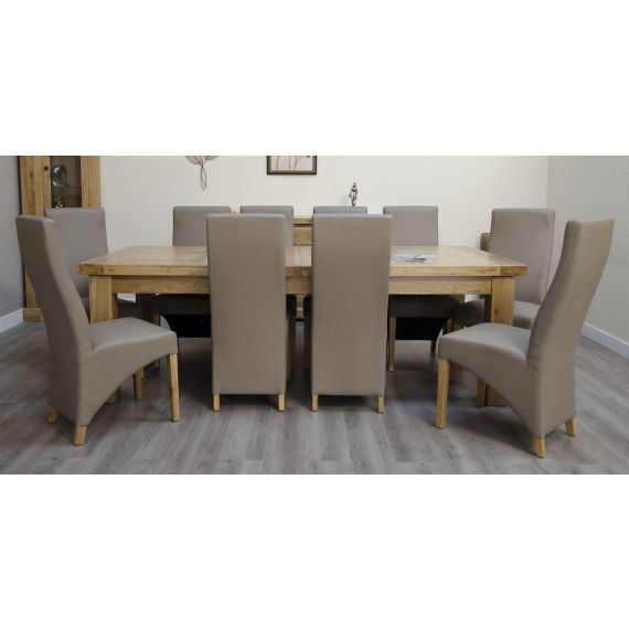 Coniston Rustic Solid Oak Extra Large Extending Dining Table