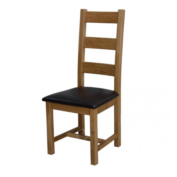 Coniston Rustic Solid Oak Ladder Back Dining Chair
