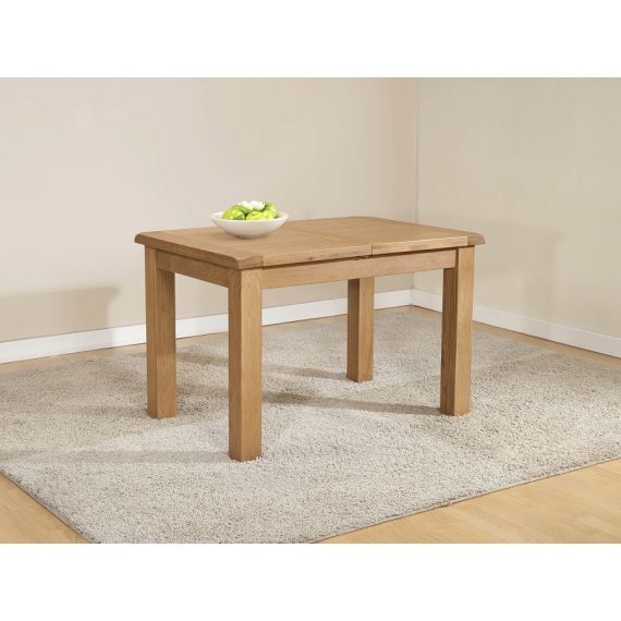 Cotswold Rustic Light Oak Small Extending Dining Table 