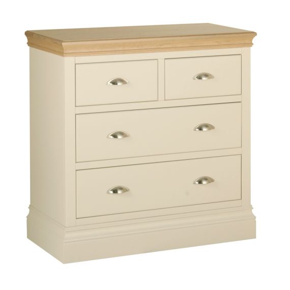 Country Oak and Painted 4 Drawer Chest