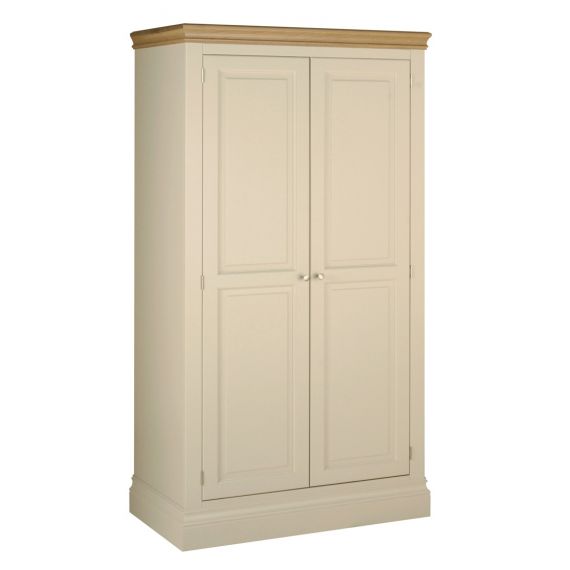 Country Oak and Painted Double Wardrobe 