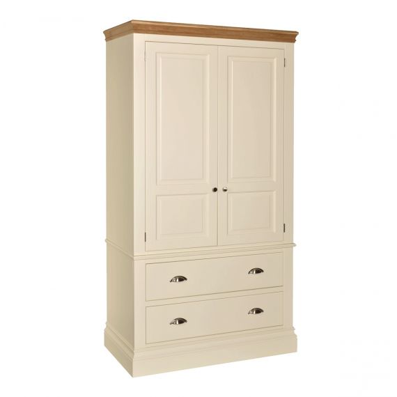 Country Oak and Painted Gents Wardrobe 