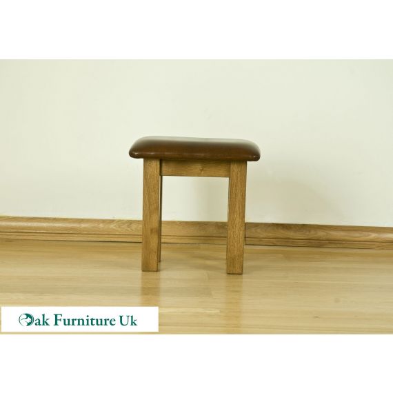 French Style Solid American White Oak Dressing Table Stool