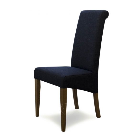 Italia Charcoal Fabric Dining Chair
