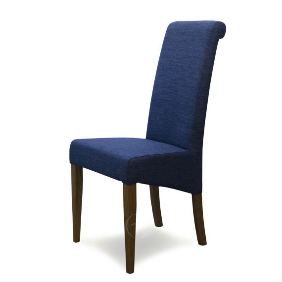Italia Denim Blue Fabric Dining Chair