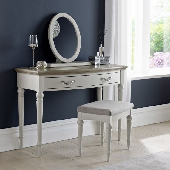Montreux Grey Washed Oak & Soft Grey Painted Dressing Table - Montreux Furniture