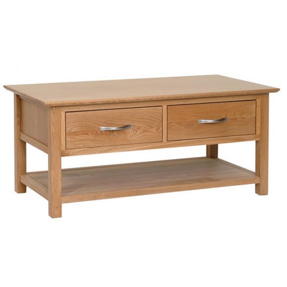 Oxford Contemporary Oak Coffee Table with Drawers