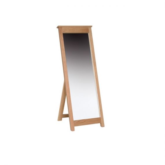 Oxford Contemporary Oak Floor Standing Mirror