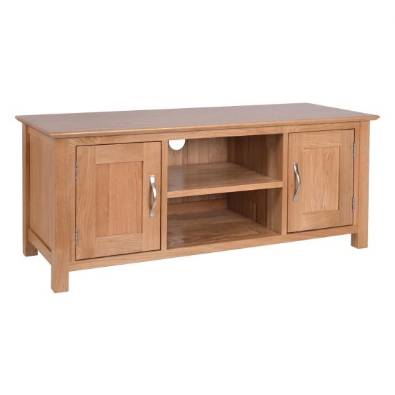Oxford Contemporary Oak Large TV Cabinet with Doors