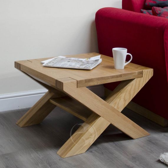 Trend Solid Oak 2x2 X Leg Coffee Table